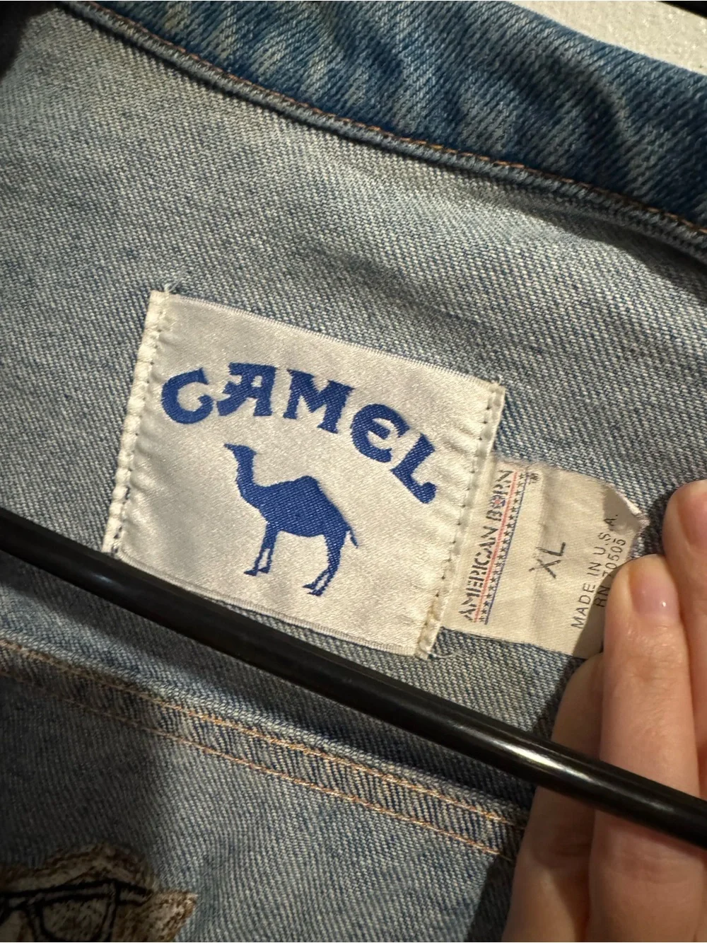 Rare Vintage 90s Camel Denim Jacket